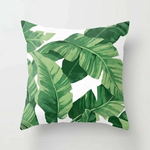 Other - Tropical banana leaf print throw pillow cover